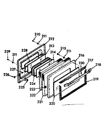 Oven Door Section parts for Kenmore Range 103.7747100 (1037747100, 103 7747100) from AppliancePartsPros.com