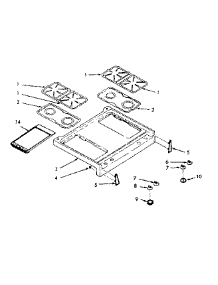 Main Top Section parts for Kenmore Range 103.7377022 (1037377022, 103 7377022) from AppliancePartsPros.com