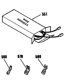 Wire Harness parts for Kenmore Range 911.4553591 (9114553591, 911 4553591) from AppliancePartsPros.com