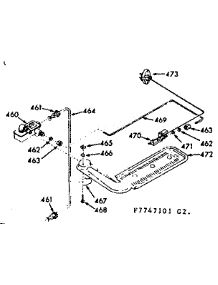 Upper Oven Burner Section parts for Kenmore Range 103.7747121 (1037747121, 103 7747121) from AppliancePartsPros.com