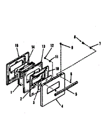 Oven Door Section parts for Kenmore Range 278.4018891 (2784018891, 278 4018891) from AppliancePartsPros.com