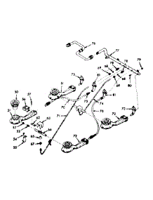 Top Burner Section parts for Kenmore Range 103.7867320 (1037867320, 103 7867320) from AppliancePartsPros.com