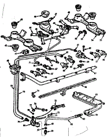 Burner Section parts for Kenmore Range 103.7364400 (1037364400, 103 7364400) from AppliancePartsPros.com