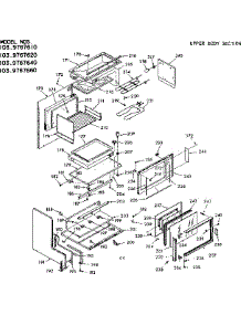 Upper Body Section parts for Kenmore Range 103.9767610 (1039767610, 103 9767610) from AppliancePartsPros.com