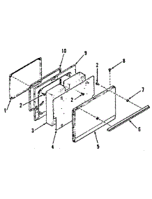 Model Number 911.6408414 Oven Door Section parts for Kenmore Range 911.6428414 (9116428414, 911 6428414) from AppliancePartsPros.com