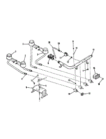 Top Burner Section parts for Kenmore Range 911.3658611 (9113658611, 911 3658611) from AppliancePartsPros.com