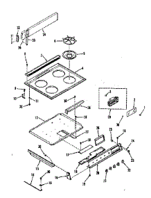 Main Top Section parts for Kenmore Range 911.3658611 (9113658611, 911 3658611) from AppliancePartsPros.com