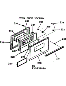 Oven Door Section parts for Kenmore Range 911.9138010 (9119138010, 911 9138010) from AppliancePartsPros.com