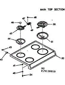 Main Top Section parts for Kenmore Range 911.9138010 (9119138010, 911 9138010) from AppliancePartsPros.com
