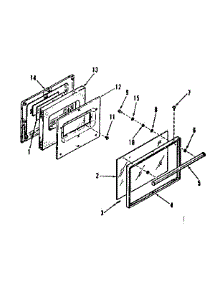 Oven Door Section parts for Kenmore Range 911.7278710 (9117278710, 911 7278710) from AppliancePartsPros.com