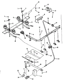 Burner Section parts for Kenmore Range 911.7278710 (9117278710, 911 7278710) from AppliancePartsPros.com