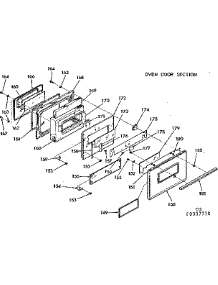 Oven Door Section parts for Kenmore Range 103.9337710 (1039337710, 103 9337710) from AppliancePartsPros.com