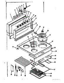 Main Top And Backguard Section parts for Kenmore Range 119.9236860 (1199236860, 119 9236860) from AppliancePartsPros.com