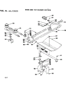 Oven And Top Burner Section parts for Kenmore Range 119.7038210 (1197038210, 119 7038210) from AppliancePartsPros.com