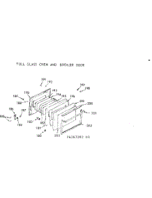 Full Glass Oven & Broiler Door parts for Kenmore Range 103.4267293 (1034267293, 103 4267293) from AppliancePartsPros.com