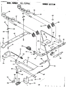 Burner Section parts for Kenmore Range 911.7237911 (9117237911, 911 7237911) from AppliancePartsPros.com