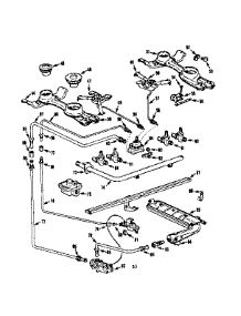 Burner Section parts for Kenmore Range 103.7506641 (1037506641, 103 7506641) from AppliancePartsPros.com