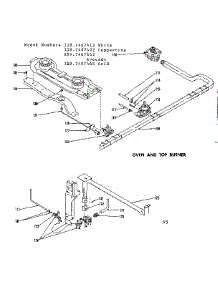 Oven And Top Burner parts for Kenmore Range 119.7407422 (1197407422, 119 7407422) from AppliancePartsPros.com