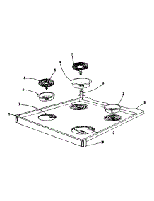 Cook Top Section parts for Kenmore Range 101.9366691 (1019366691, 101 9366691) from AppliancePartsPros.com