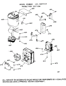Magnetron Section parts for Kenmore Range 103.9897615 (1039897615, 103 9897615) from AppliancePartsPros.com