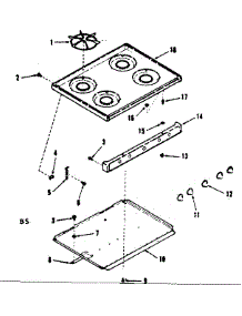 Main Top Section parts for Kenmore Range 911.6168610 (9116168610, 911 6168610) from AppliancePartsPros.com