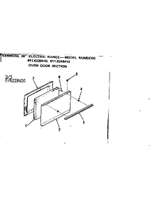 Oven Door Section parts for Kenmore Range 911.6268410 (9116268410, 911 6268410) from AppliancePartsPros.com