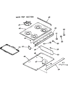 Main Top Section parts for Kenmore Range 103.7277710 (1037277710, 103 7277710) from AppliancePartsPros.com