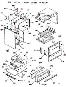 Body Section parts for Kenmore Range 103.7277710 (1037277710, 103 7277710) from AppliancePartsPros.com