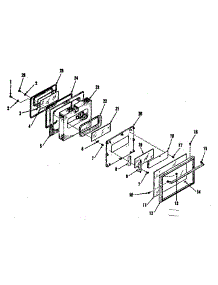 Oven Door parts for Kenmore Range 911.9808512 (9119808512, 911 9808512) from AppliancePartsPros.com