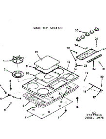 Main Top Section parts for Kenmore Range 103.3377810 (1033377810, 103 3377810) from AppliancePartsPros.com