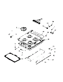 Main Top Section parts for Kenmore Range 103.7867361 (1037867361, 103 7867361) from AppliancePartsPros.com