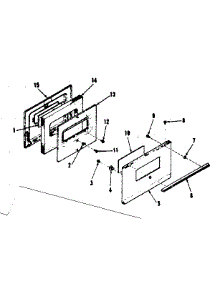 Oven Door Section parts for Kenmore Range 911.6128610 (9116128610, 911 6128610) from AppliancePartsPros.com