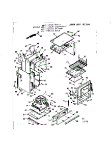 Lower Body Section parts for Kenmore Range 103.7727120 (1037727120, 103 7727120) from AppliancePartsPros.com