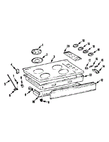 Main Top Section parts for Kenmore Range 103.7846730 (1037846730, 103 7846730) from AppliancePartsPros.com