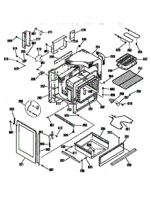 Oven Body parts for Kenmore Range 911.4634090 (9114634090, 911 4634090) from AppliancePartsPros.com
