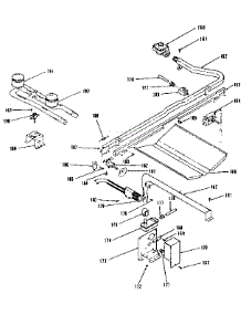 Oven Burner And Top Burner Section parts for Kenmore Range 119.7738710 (1197738710, 119 7738710) from AppliancePartsPros.com