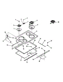 Main Top Section parts for Kenmore Range 911.4558610 (9114558610, 911 4558610) from AppliancePartsPros.com