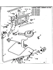 Control Panel & Burner Section parts for Kenmore Range 103.3053400 (1033053400, 103 3053400) from AppliancePartsPros.com