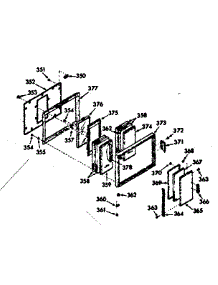 Upper Oven Door Section parts for Kenmore Range 103.9877310 (1039877310, 103 9877310) from AppliancePartsPros.com
