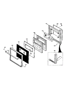 Lower Black Glass Door parts for Kenmore Range 850.4287390 (8504287390, 850 4287390) from AppliancePartsPros.com