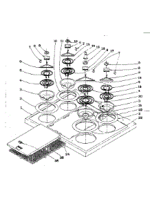 Main Top Section parts for Kenmore Range 101.937581 (101937581, 101 937581) from AppliancePartsPros.com