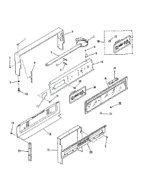 Illustration For Backguard Section parts for Kenmore Range 911.7398612 (9117398612, 911 7398612) from AppliancePartsPros.com