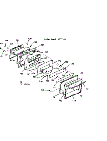 Oven Door Section parts for Kenmore Range 103.9387810 (1039387810, 103 9387810) from AppliancePartsPros.com