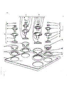 Cook Top Section parts for Kenmore Range 101.932620 (101932620, 101 932620) from AppliancePartsPros.com