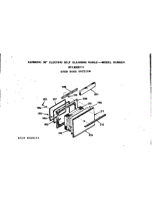 Oven Door Section parts for Kenmore Range 911.9328111 (9119328111, 911 9328111) from AppliancePartsPros.com