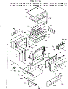 Body Section parts for Kenmore Range 911.9237344 (9119237344, 911 9237344) from AppliancePartsPros.com