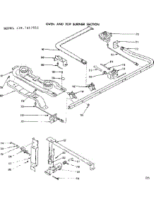 Oven And Top Burner Section parts for Kenmore Range 119.7417810 (1197417810, 119 7417810) from AppliancePartsPros.com