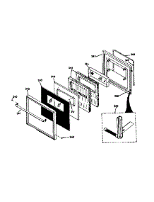 Lower Black Glass Door parts for Kenmore Range 850.4277591 (8504277591, 850 4277591) from AppliancePartsPros.com