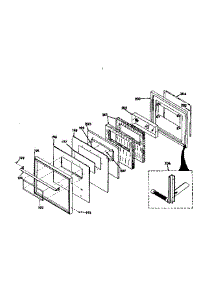 Lower Porcelain Door parts for Kenmore Range 850.4277591 (8504277591, 850 4277591) from AppliancePartsPros.com