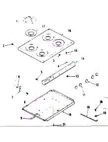Main Top Section parts for Kenmore Range 911.7298511 (9117298511, 911 7298511) from AppliancePartsPros.com